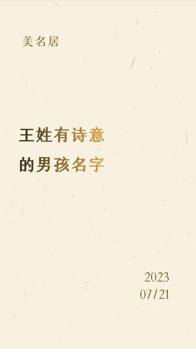 2023年三月廿四出生王姓男孩名字叫什么