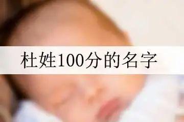 姓杜男宝宝两个字名字