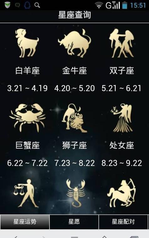 星座年月日查询对照表
