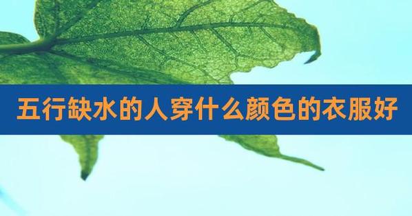 五行缺水穿什么颜色