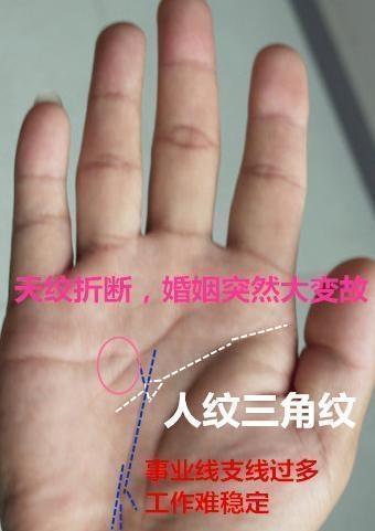 手上生命线有分叉的人常常四处奔波,不太安定!