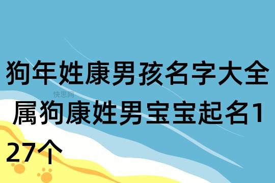 康姓狗年男宝宝名字