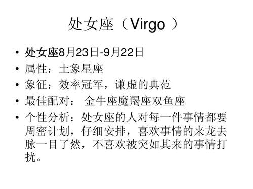 处女座的关键概念词