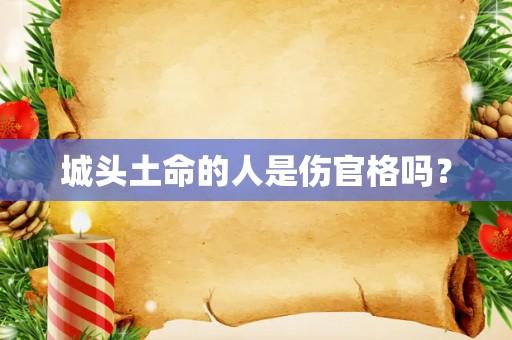 城头土命的人是伤官格吗