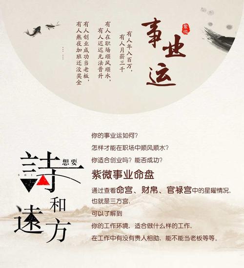 紫微斗数看他适合创业or上班