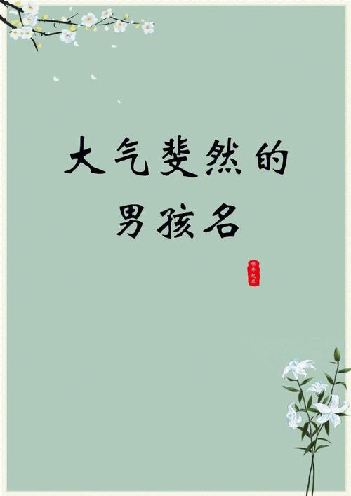 大气斐然的男孩名字