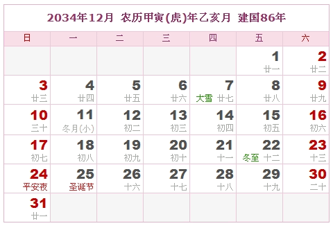 2034是什么命_2034年属相查询表