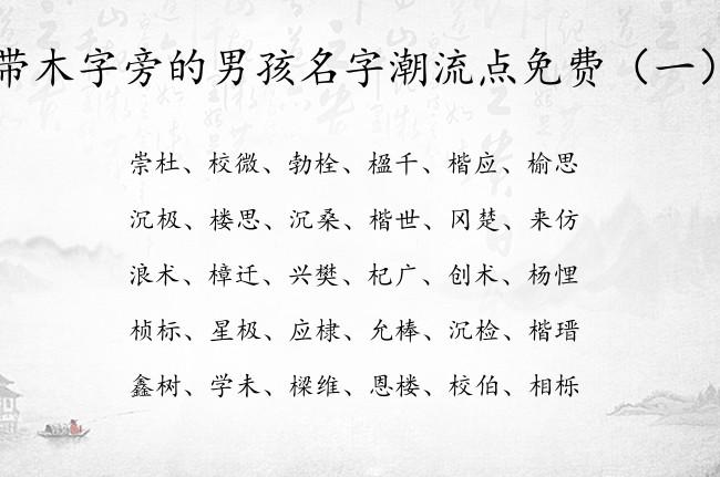 带有木字旁的属虎男孩名字