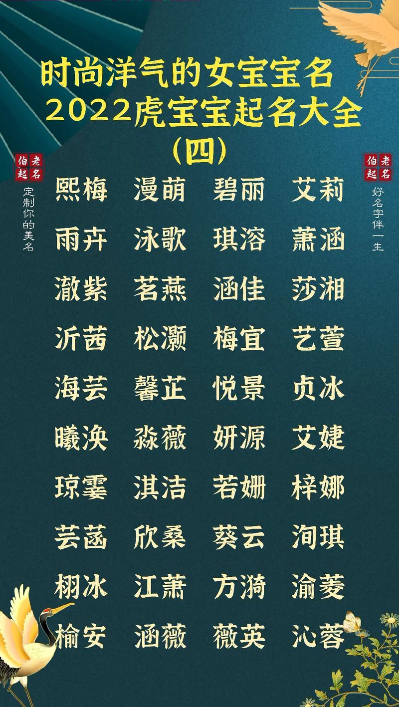 有内涵且洋气的女孩名