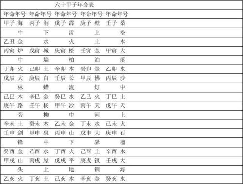 甲子年是什么命