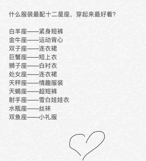 十二星座中穿衣品味