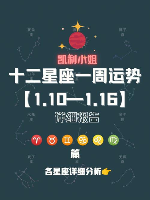 狂月天时 十二星座一周运势1.10-1.16