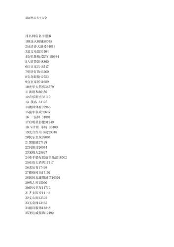 母婴店网店名字大全列表