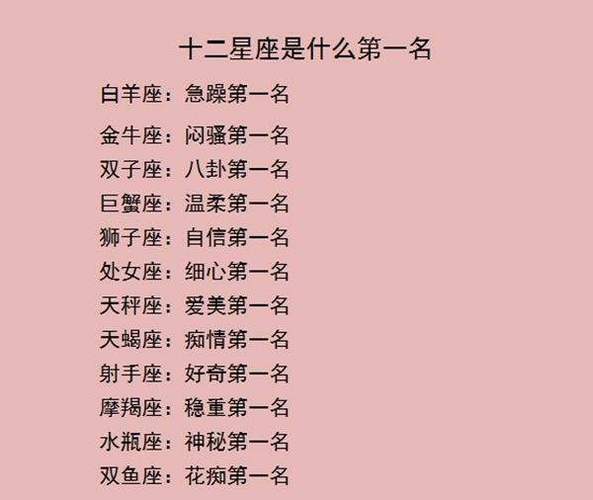 把自尊心当命的星座都有谁
