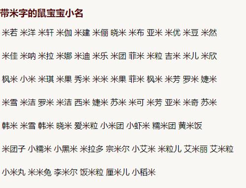 十二月鼠宝宝乳名大全