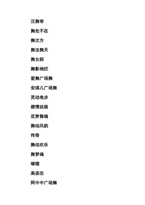 好听的舞蹈队名字活力