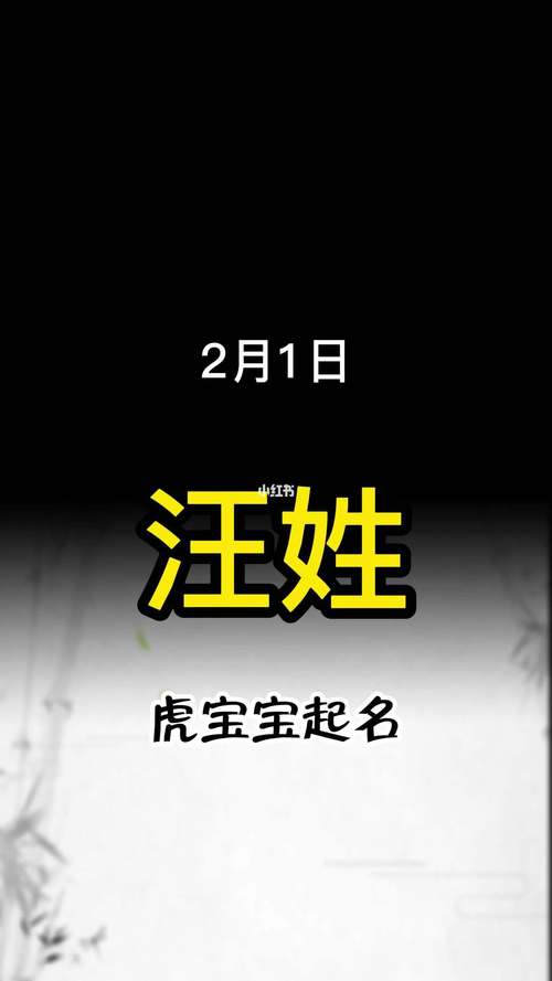 姓汪的虎宝宝适合取什么名