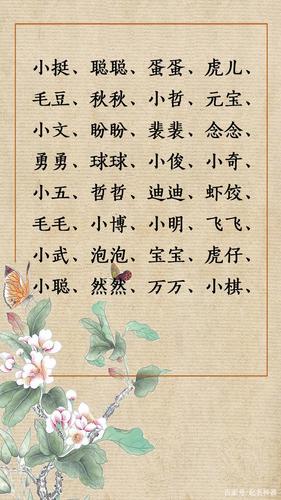 好听又好记的宝宝小名