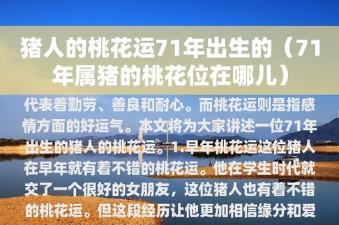 71年出生走桃花运好不好