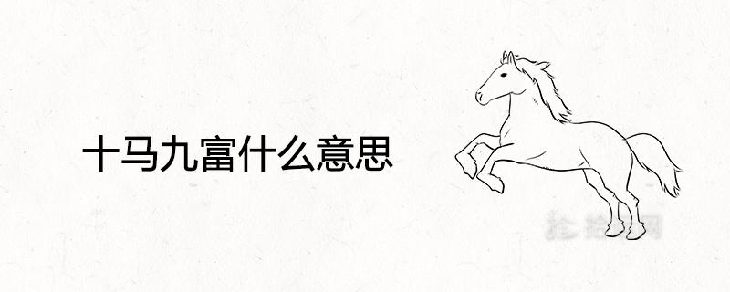 十马九富什么意思