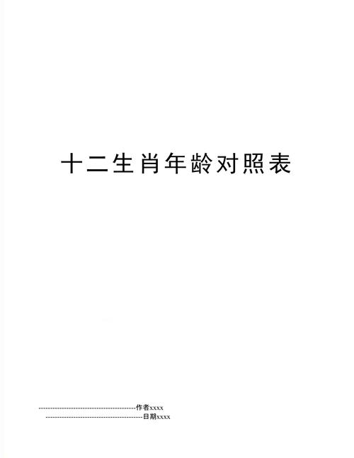 十二生肖今年几岁