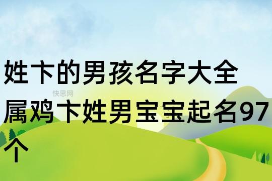 12月出生卞姓男宝宝名字