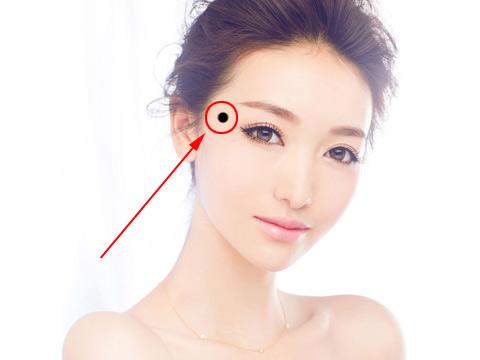 女生左边太阳穴附近长痣