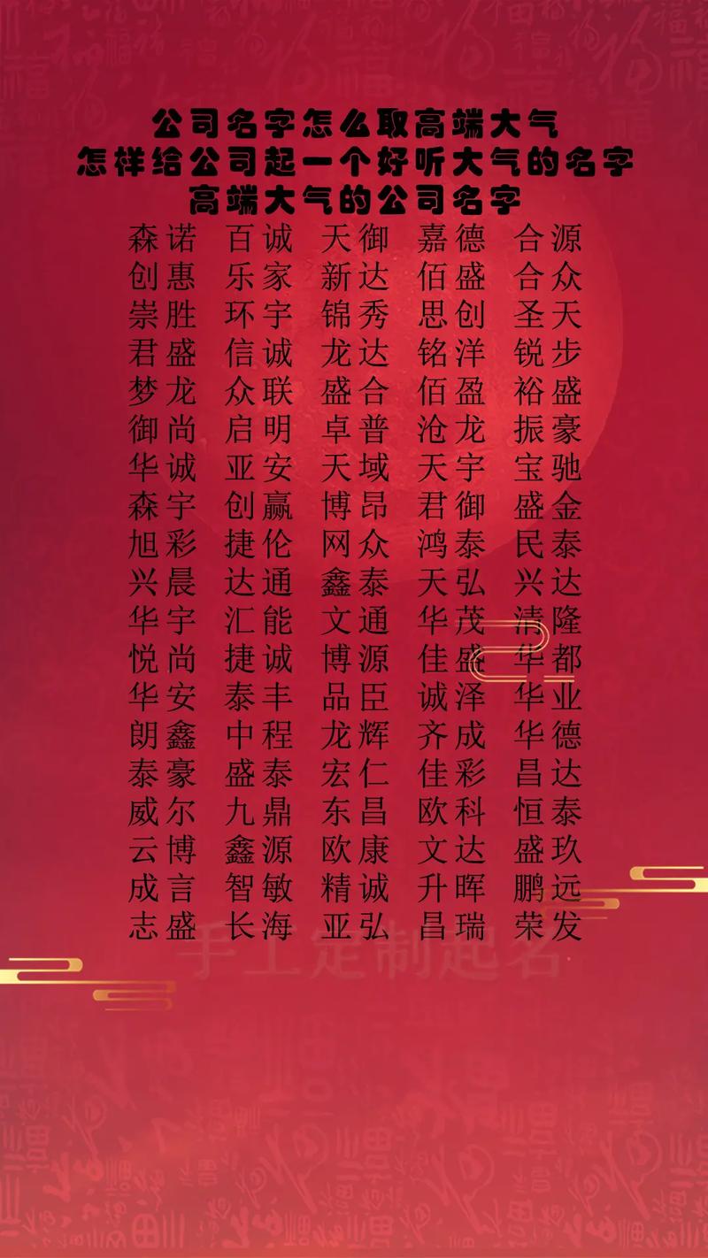 高端大气商贸公司名称四个字