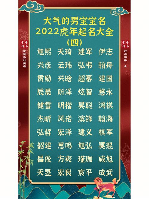 虎年车姓男孩大气响亮的名字