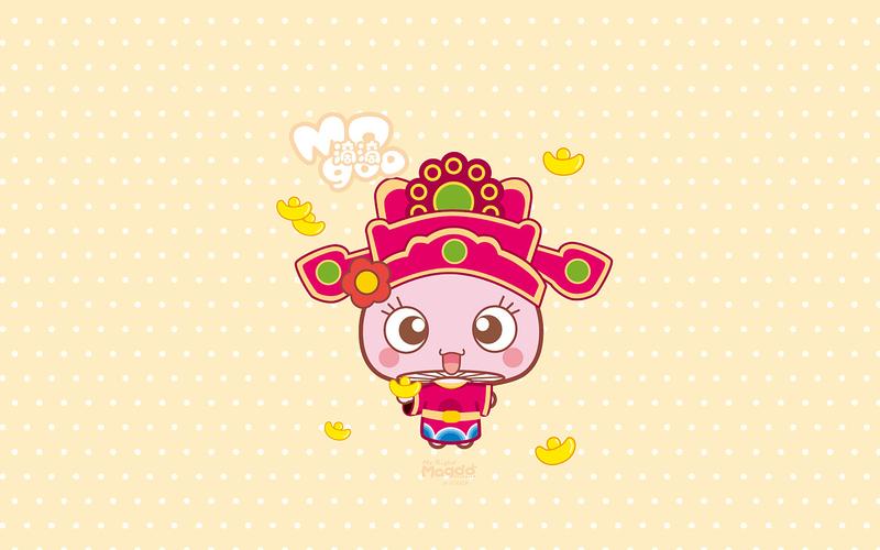 手机壁纸是财神爷