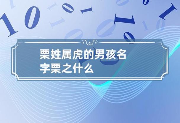 姓栗男孩名字属虎