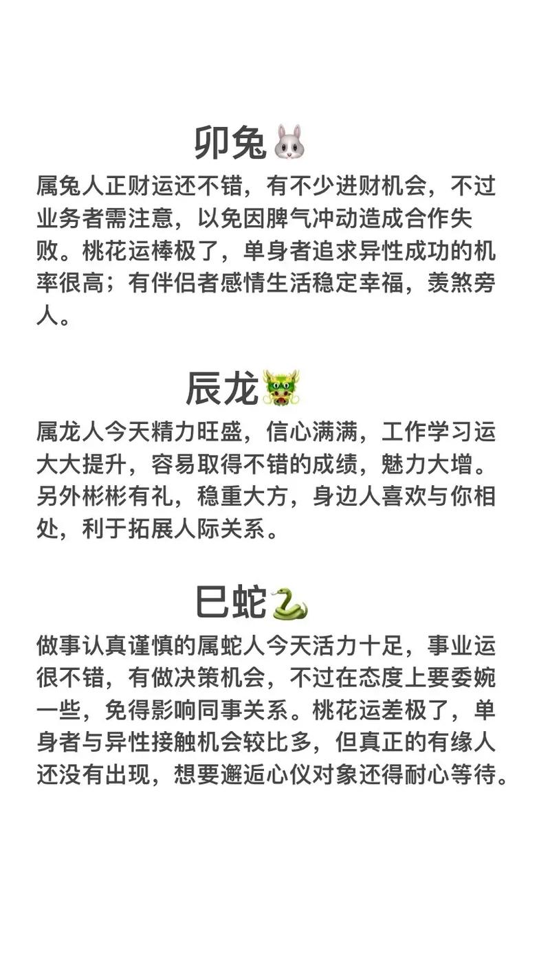 12生肖每日每月运势查询