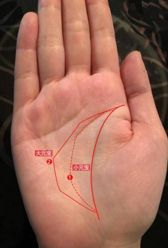 手相有双元宝纹的女性