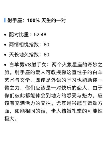 白羊座的配偶星座分数值值