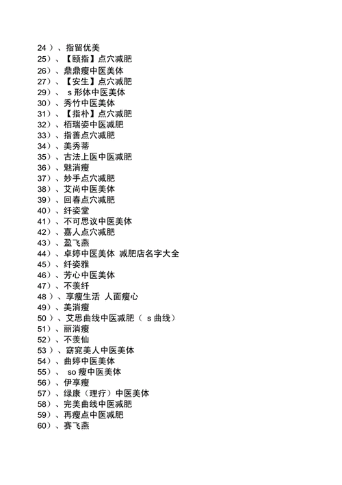好听的减肥产品名字