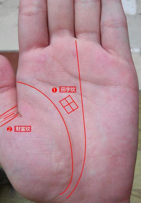 男人手相财富线