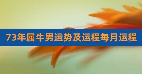 1973属牛男今天的运势