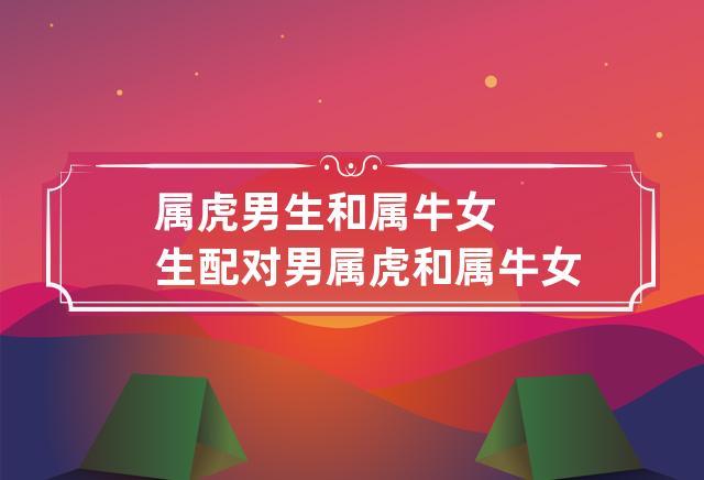 属虎和属牛的人合吗