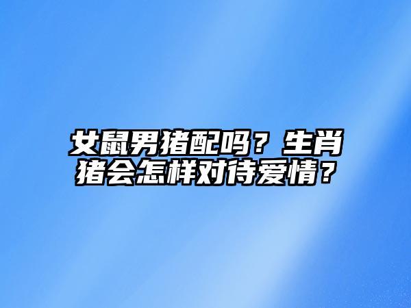 男猪女鼠会不会离婚?生肖猪会如何对待爱情?