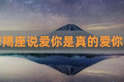 摩羯男不说爱你是不是就是不爱