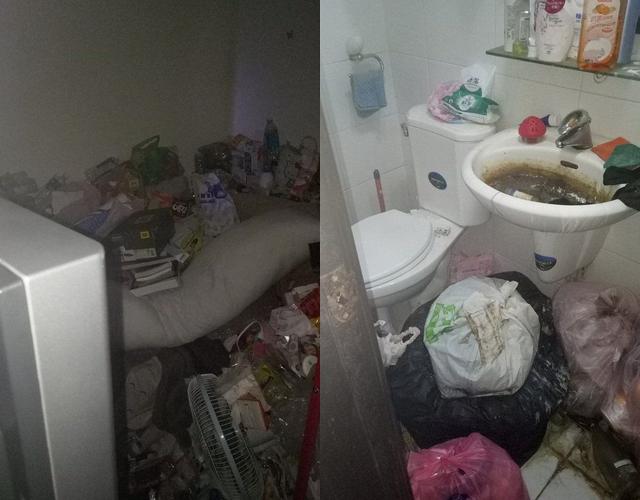 洗澡房杂物乱堆