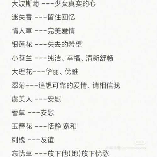 各种花的花语:常用花语大全