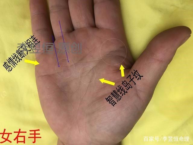 手相智慧线有岛纹有何影响