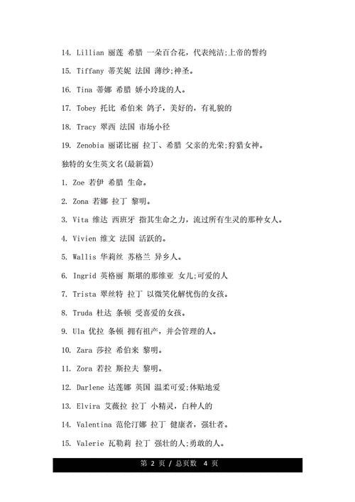 独特新颖的女孩名字带寓意