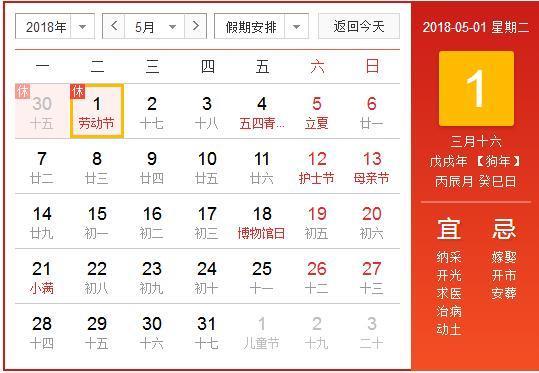 2018年5月理发吉日是哪天