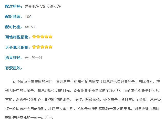 摩羯座男和处女座女的性格合不合