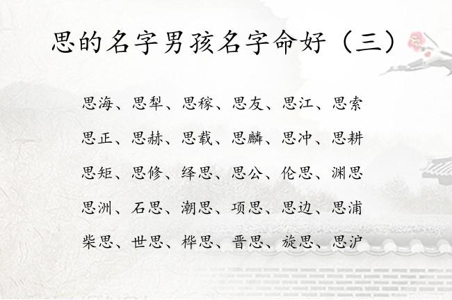 男宝宝取名思字的鉴赏,思字独特大气的男孩名字