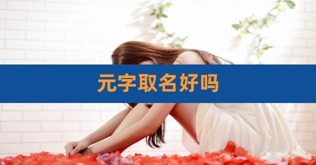 元字取名寓意好吗