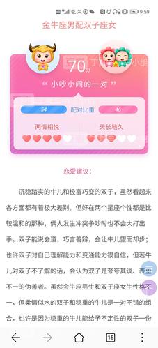 双子座男生和金牛座女生处对象好不好