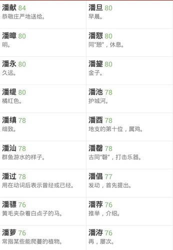 女儿姓潘取什么名字好只要两个字还能不重名的